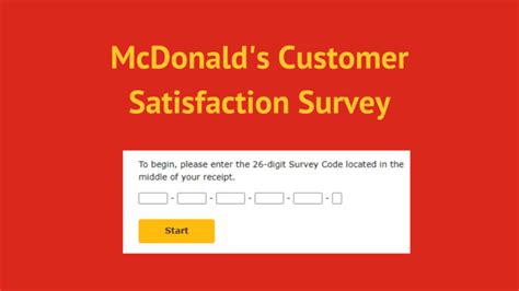 McDonald’s Customer Satisfaction Survey on McDVoice.com .